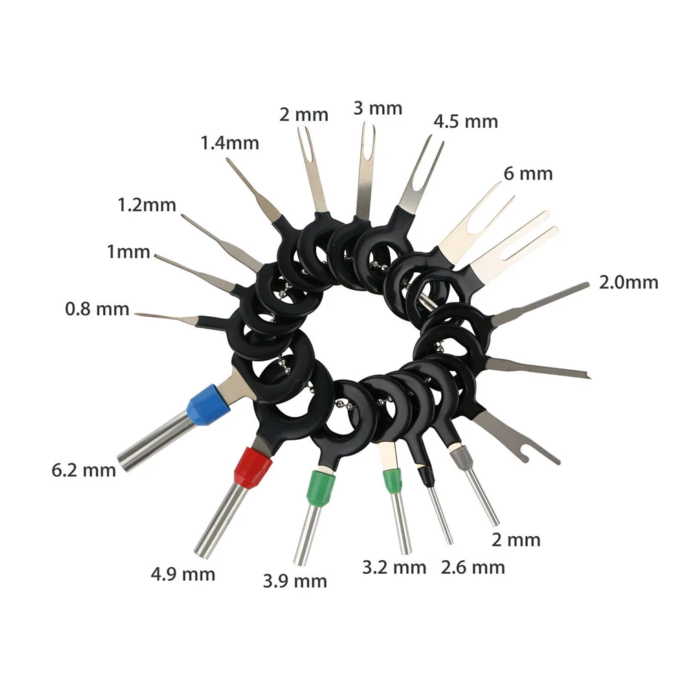 18 Pcs Disassembled Tool Connector Puller Car Pin Extractor Removal Auto Accessories Circuit Board Wire Terminal Needle Remover
18 Pcs Disassembled Tool Connector Puller Car Pin Extractor Removal Auto Accessories Circuit Board Wire Terminal Needle Remover