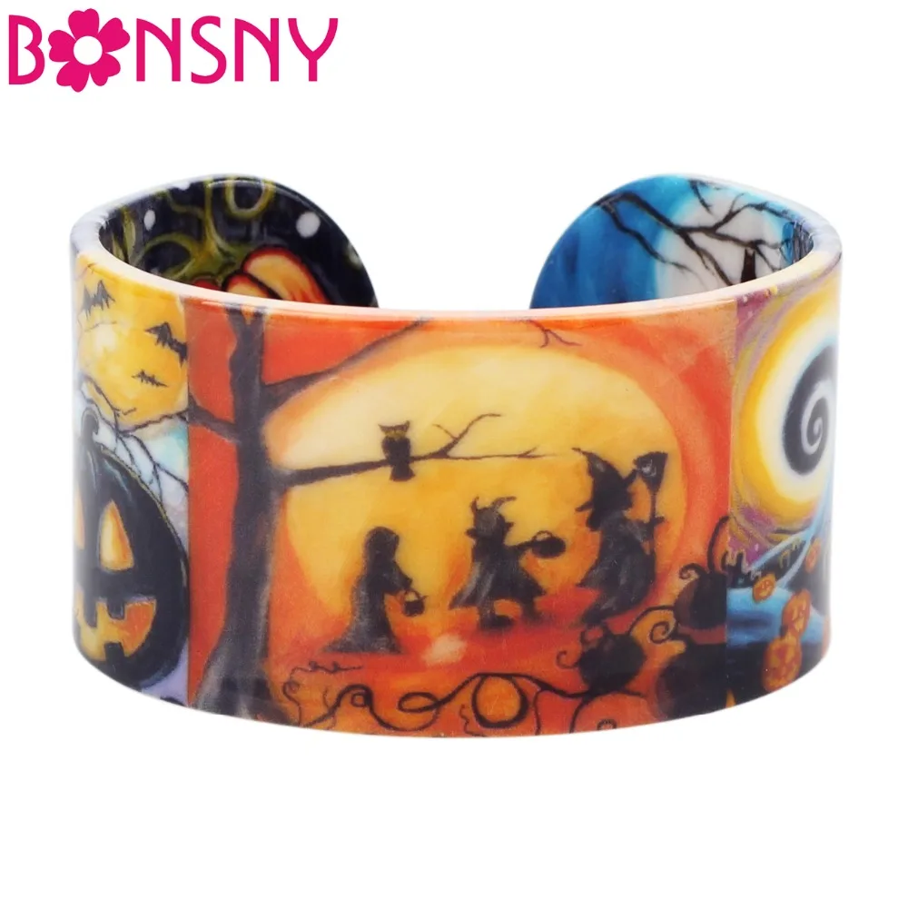 Bonsny Plastic Halloween Festival Pumpkin Bangle Bracelets Indian Fashion Jewelry For Women Girl Wholesale Craft Accessories
Bonsny Plastic Halloween Festival Pumpkin Bangle Bracelets Indian Fashion Jewelry For Women Girl Wholesale Craft Accessories