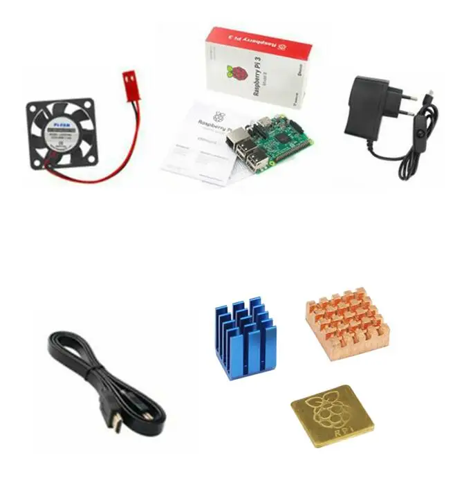For Raspberry Pi 3 Starter Kit With Cooling Fan / Heatsink / Power Supply / Raspberry Pi Model B
For Raspberry Pi 3 Starter Kit With Cooling Fan / Heatsink / Power Supply / Raspberry Pi Model B