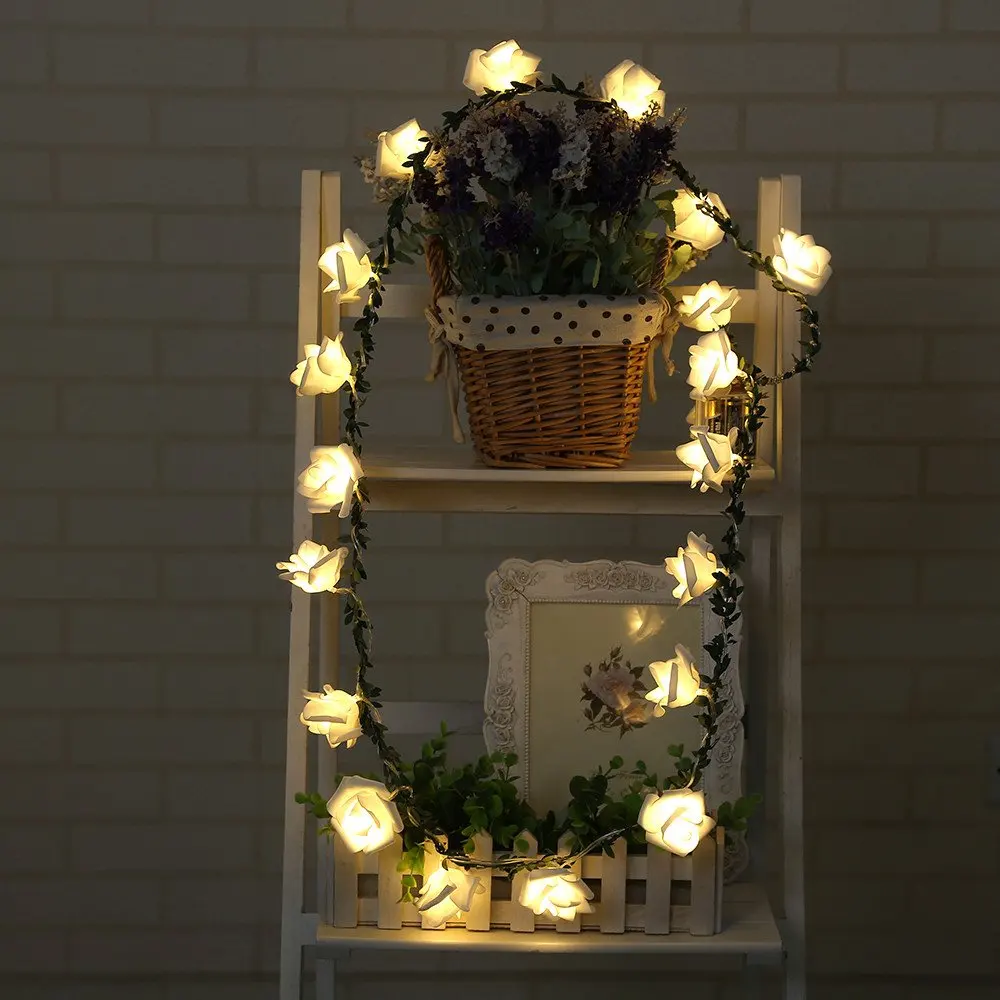 LED String Lights Bright Warm Rose Flower Lamp Fairy Light Wedding Valentine's Day Gardens Festival Party Christmas Decoration
LED String Lights Bright Warm Rose Flower Lamp Fairy Light Wedding Valentine's Day Gardens Festival Party Christmas Decoration