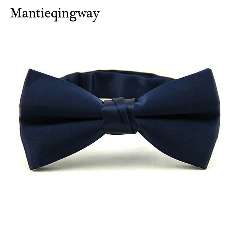 

Mantieqingway Wedding Gift Bow Tie Nylon Bowties Mens Double Solid Red&Navy Bowknot Cravate Neckwear Women Dress Noeud Papillon