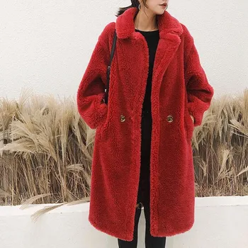 2020 New Teddy Coat Faux Fur Long Plush Coat Women Lamb Fur Winter Warm Thick Jacket Female Overcoat Casual Vintage Outwear
2020 New Teddy Coat Faux Fur Long Plush Coat Women Lamb Fur Winter Warm Thick Jacket Female Overcoat Casual Vintage Outwear