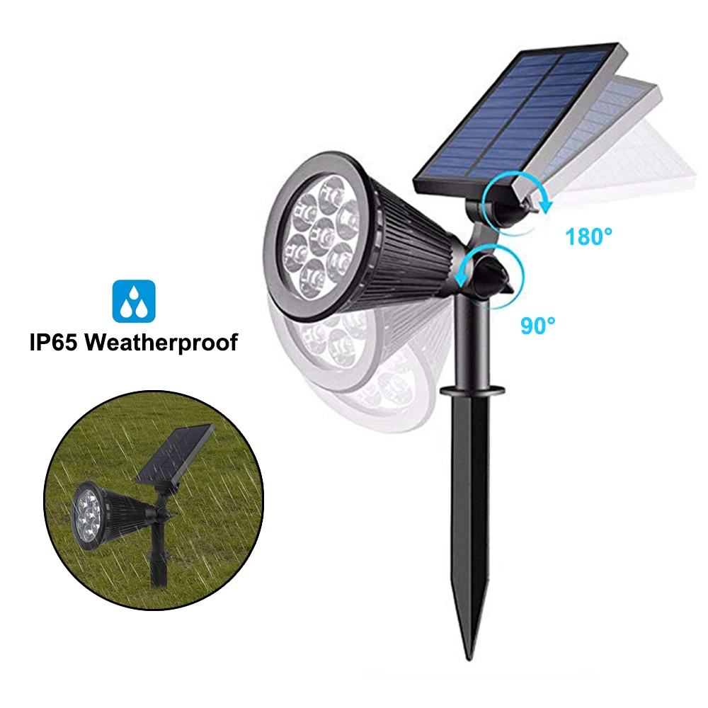Asafee Solar Scheinwerfer Einstellbar Solar Powered Lampe 7 LED RGB In-Boden Licht Wasserdicht Landschaft Wand Licht Outdoor Garten Asafee Solar Scheinwerfer Einstellbar Solar Powered Lampe 7 LED RGB In-Boden Licht Wasserdicht Landschaft Wand Licht Outdoor Garten