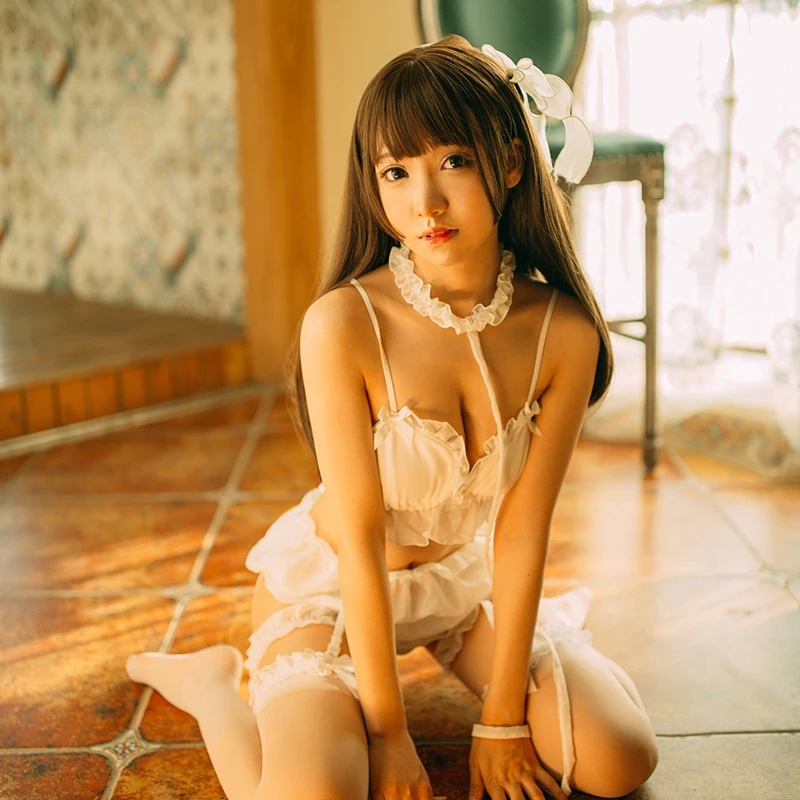 Lovely Kawaii Japanese Style Sexy Women Bra Panty Collar Garter Leg Ring Underwear Set Seductive Anime Lingerie Uniform
Lovely Kawaii Japanese Style Sexy Women Bra Panty Collar Garter Leg Ring Underwear Set Seductive Anime Lingerie Uniform
