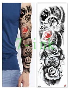 Waterproof Tattoos Sticker Full Arm clock flower Child grown ups tattoo Water Transfer flash tatoo fake tattoo for men women
Waterproof Tattoos Sticker Full Arm clock flower Child grown ups tattoo Water Transfer flash tatoo fake tattoo for men women