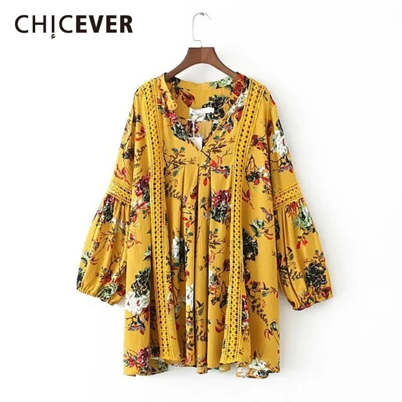 CHICEVER Summer Vintage Print Dress For Women V Neck Long Sleeve Hollow Out Loose Female Dresses 2019 Fashion New
CHICEVER Summer Vintage Print Dress For Women V Neck Long Sleeve Hollow Out Loose Female Dresses 2019 Fashion New
