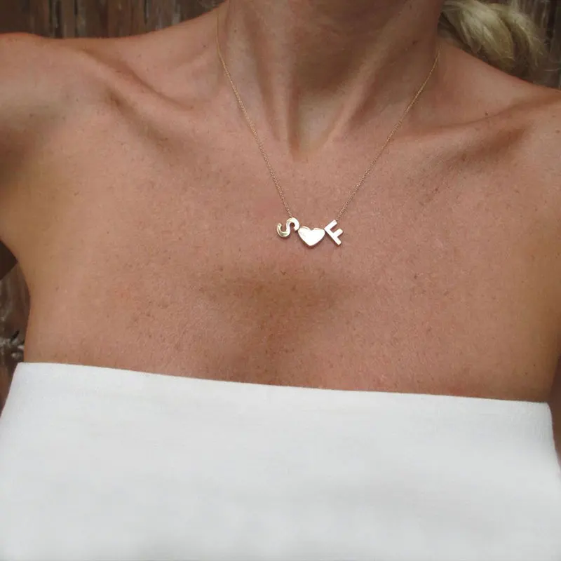 Tiny Initial Heart Necklaces Pendants Silver Monogram Dainty Name Love Necklace Women Personalized Jewelry Collier Femme
Tiny Initial Heart Necklaces Pendants Silver Monogram Dainty Name Love Necklace Women Personalized Jewelry Collier Femme