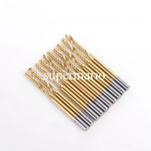 10pcs 1/8'' 3.175mm Titanium N2 Coated Carbide One Single Flute Bit Router CNC Milling Tool 2.5mm x17mm (1LX3.2.517-Tix10pc-US)
10pcs 1/8'' 3.175mm Titanium N2 Coated Carbide One Single Flute Bit Router CNC Milling Tool 2.5mm x17mm (1LX3.2.517-Tix10pc-US)