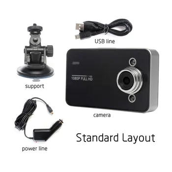 K6000 HD 2.7'' LCD Car DVR Traveling/Driving/High speed Data Recorder/Camcorder Vehicle Camera With 90 Degree Angle View Black
K6000 HD 2.7'' LCD Car DVR Traveling/Driving/High speed Data Recorder/Camcorder Vehicle Camera With 90 Degree Angle View Black