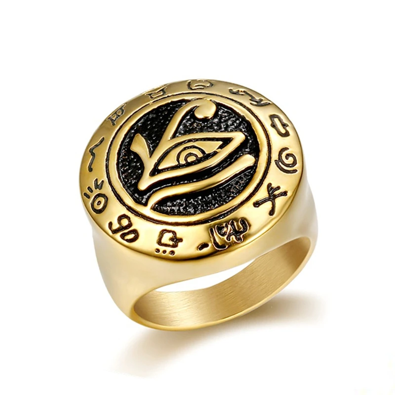 Gift for men silver & Gold color Egyptian Eye of Horus Talisman 316L Stainless Steel Biker Ring Fashion Jewelry
Gift for men silver & Gold color Egyptian Eye of Horus Talisman 316L Stainless Steel Biker Ring Fashion Jewelry