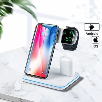 15W mobile phone qi wirleess charger for iphone 8 x xs max xr samsung s10 charging desktop holder for Apple iWatch 4 3 2 AirPods
15W mobile phone qi wirleess charger for iphone 8 x xs max xr samsung s10 charging desktop holder for Apple iWatch 4 3 2 AirPods