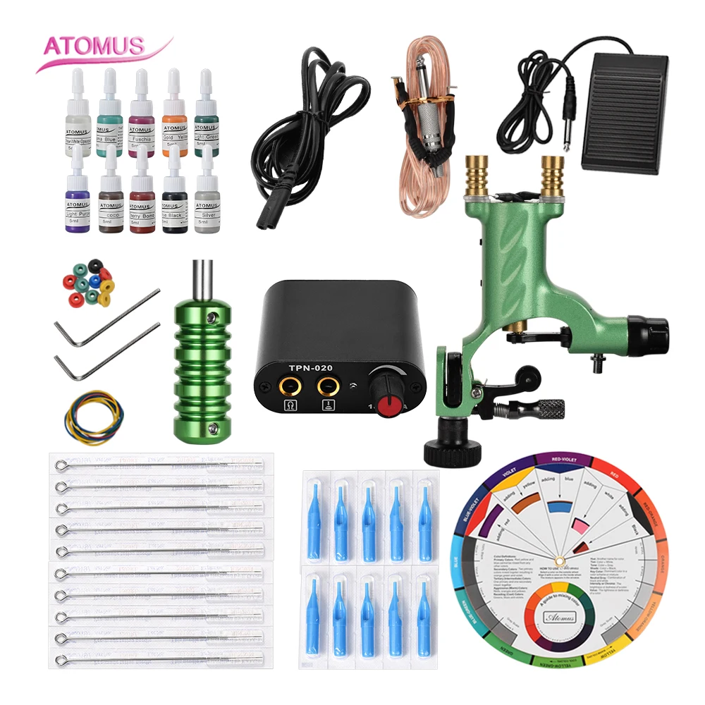 ATOMUS Professional Kits Tools Tatuaje Tatto Complet Professionnelle Tatuar Permanente Principiante Tatto Para Rotativa Rotary
ATOMUS Professional Kits Tools Tatuaje Tatto Complet Professionnelle Tatuar Permanente Principiante Tatto Para Rotativa Rotary
