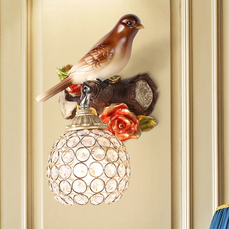Wall Lamps Classic LED Art Bar K9 Crystal Bird Wall Lamp Lighting Fixture Resin Wall Light Sconce For Bedroom Corridor Lamp G674
Wall Lamps Classic LED Art Bar K9 Crystal Bird Wall Lamp Lighting Fixture Resin Wall Light Sconce For Bedroom Corridor Lamp G674