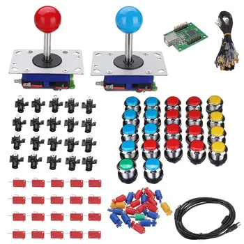 22pcs LED Buttons 2 Players DIY Arcade Joystick Kits 1pcs USB Encoder Cables Arcade Game Parts Button Wiring Ball Joy Stick
22pcs LED Buttons 2 Players DIY Arcade Joystick Kits 1pcs USB Encoder Cables Arcade Game Parts Button Wiring Ball Joy Stick