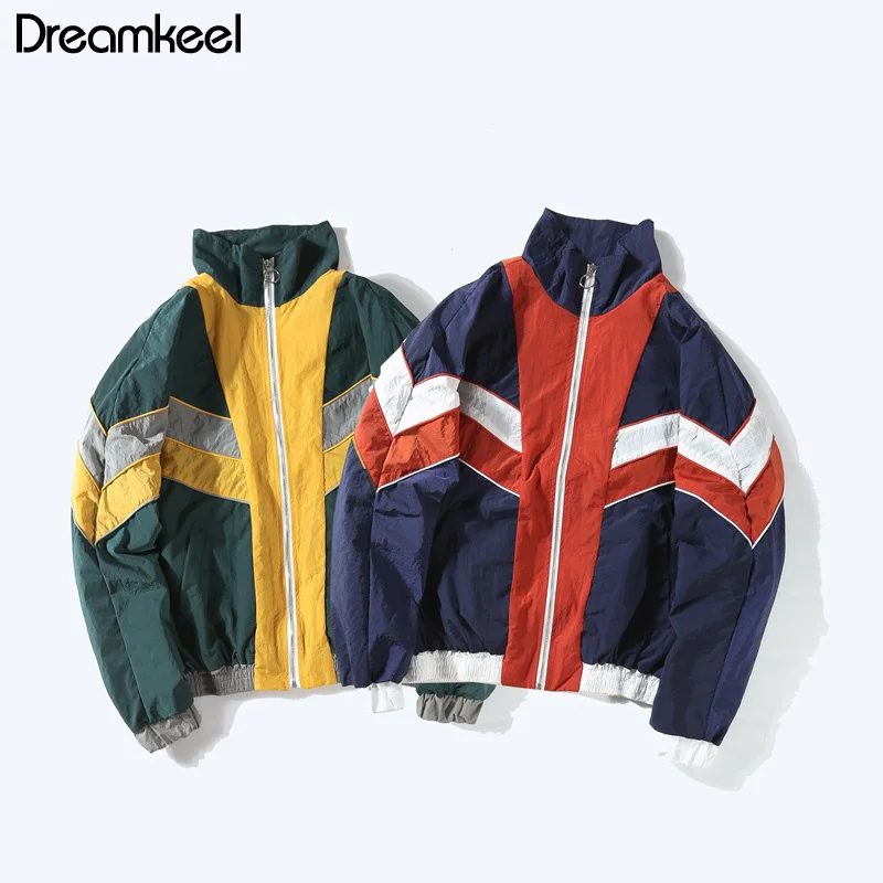 2019 Men Jackets clothes Vintage Multicolor Color Block Patchwork Windbreaker Jackets Autumn Hip Hop Streetwear neutral Casual Y
2019 Men Jackets clothes Vintage Multicolor Color Block Patchwork Windbreaker Jackets Autumn Hip Hop Streetwear neutral Casual Y