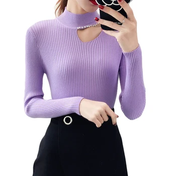 2019 Autumn Winter Sweaters Pearls Beading Sweater Warm Long Sleeve Women Jumper Female Slim Black Pullovers Pull Knitted D682
2019 Autumn Winter Sweaters Pearls Beading Sweater Warm Long Sleeve Women Jumper Female Slim Black Pullovers Pull Knitted D682