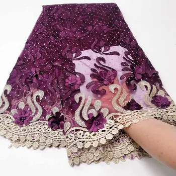 High Quality African Lace Fabric 2019 Latest 3d Flower Tulle Lace Nigerian Lace With Beads And Stones For Wedding
High Quality African Lace Fabric 2019 Latest 3d Flower Tulle Lace Nigerian Lace With Beads And Stones For Wedding