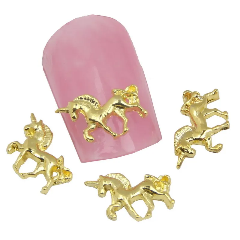 10Pcs/Lot Cute Horse Shape Alloy 3D Unicorn Nail Charms Gold Metal Studs Jewelry Tips Decorations DIY Nail art Tools MA0129
10Pcs/Lot Cute Horse Shape Alloy 3D Unicorn Nail Charms Gold Metal Studs Jewelry Tips Decorations DIY Nail art Tools MA0129