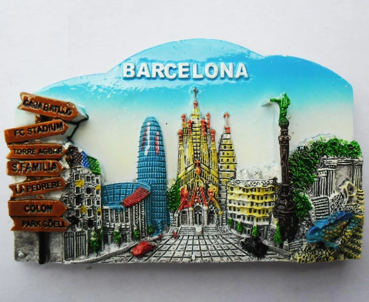 High Quality Handmade Painted Barcelona Spain Fridge Magnets Tourism Souvenirs Refrigerator Magnetic Stickers Home Decoration
High Quality Handmade Painted Barcelona Spain Fridge Magnets Tourism Souvenirs Refrigerator Magnetic Stickers Home Decoration