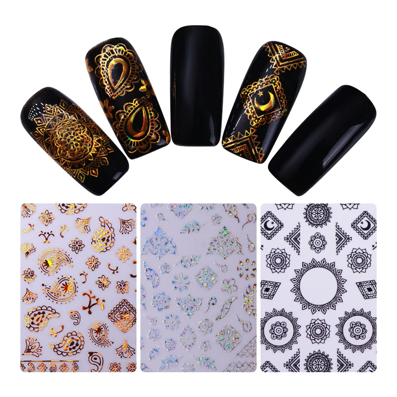 1 Sheet Geometric Holographic Adhesive Transfer Sticker Gold Silver Black DIY Manicure 3D Nail Art Decoration
1 Sheet Geometric Holographic Adhesive Transfer Sticker Gold Silver Black DIY Manicure 3D Nail Art Decoration