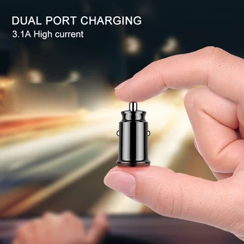 3.1A Mini USB Car Charger Adapter With Digital LED Display Universal Dual USB Phone Car-Charger for Samsung iPhone 7 Plus 6 5S
3.1A Mini USB Car Charger Adapter With Digital LED Display Universal Dual USB Phone Car-Charger for Samsung iPhone 7 Plus 6 5S