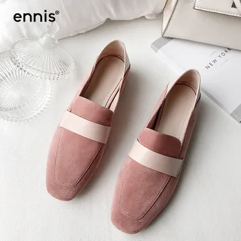 ENNIS 2019 Ladies Leather Loafers Shoes Women Suede Flat Casual Shoes Round Toe Sweet Flats Fashion Designer Female Shoes C909 
ENNIS 2019 Ladies Leather Loafers Shoes Women Suede Flat Casual Shoes Round Toe Sweet Flats Fashion Designer Female Shoes C909