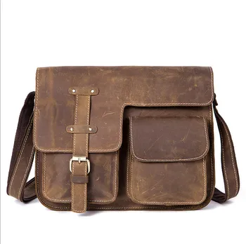 Men's Genuine Leather Retro Crazy Horse Cross Satchels Shoulder Messenger Bags Crossbody Bag
Men's Genuine Leather Retro Crazy Horse Cross Satchels Shoulder Messenger Bags Crossbody Bag