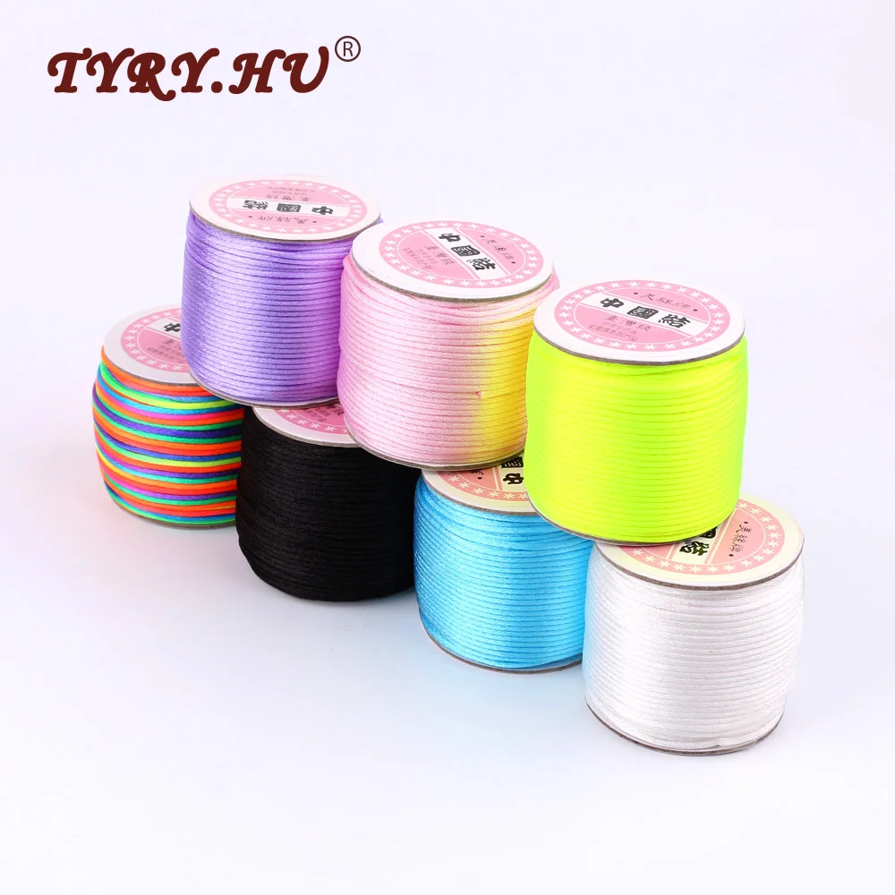 TYRY.HU 45M/Roll MultiColor 2mm Nylon Cord Satin Silk Rope Non-toxic&Tasteless Material Safe For Baby Teething Jewelry Making
TYRY.HU 45M/Roll MultiColor 2mm Nylon Cord Satin Silk Rope Non-toxic&Tasteless Material Safe For Baby Teething Jewelry Making