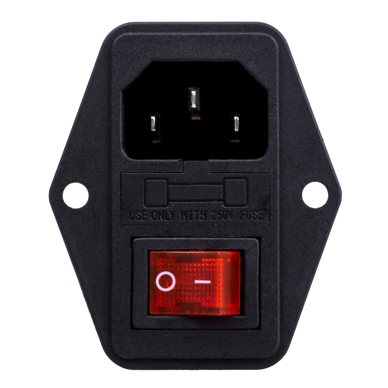 CNIM Hot 3 Pin IEC320 C14 Inlet Module Plug Fuse Switch Male Power Socket 10A 250V | Обустройство дома