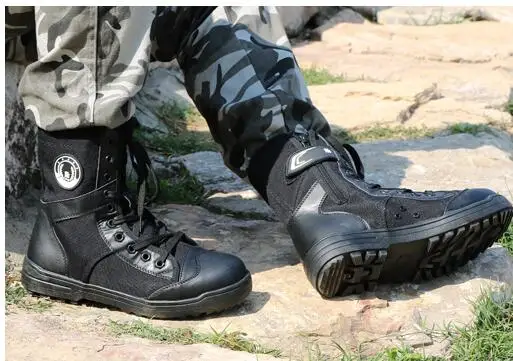 Summer training boots high-top canvas security shoes mesh military men special forces breathable black super light combat boots
Summer training boots high-top canvas security shoes mesh military men special forces breathable black super light combat boots