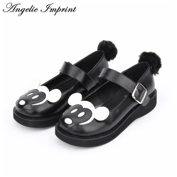 Girls Black and White Leather Lovely Mickey Round Tie Platform Mary Jane Sweet Lolita Shoes 8517
Girls Black and White Leather Lovely Mickey Round Tie Platform Mary Jane Sweet Lolita Shoes 8517