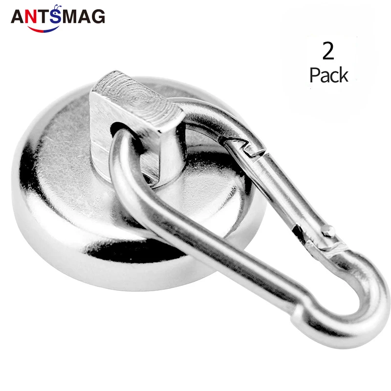 2pcs Magnetic Hooks, Super Strong Neodymium Magnet Holds 60 Lbs with Removable Carabiner Snap Hook, 1.25" Magnetized Tool Hooks
2pcs Magnetic Hooks, Super Strong Neodymium Magnet Holds 60 Lbs with Removable Carabiner Snap Hook, 1.25" Magnetized Tool Hooks