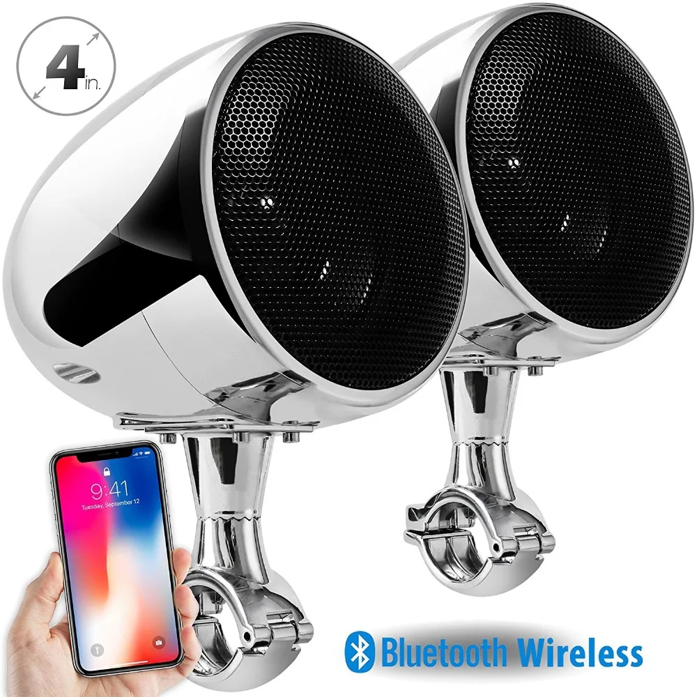 Aileap SPK350L High Performance 4 Inches 300W Waterproof Motorcycle/Scooter Bluetooth Speaker Music Audio System Chrome
Aileap SPK350L High Performance 4 Inches 300W Waterproof Motorcycle/Scooter Bluetooth Speaker Music Audio System Chrome