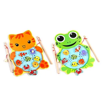 Baby Kids Magnetic Fishing Game Board with 2 Fishing Rod for Children Wooden Animal Frog Cat Fishing Toy Educational Baby Toys
Baby Kids Magnetic Fishing Game Board with 2 Fishing Rod for Children Wooden Animal Frog Cat Fishing Toy Educational Baby Toys