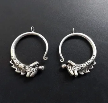 hot sell new - free shipping 100% Handmade Miao silver auspicious dragon female luck folk more style women Pierced Earrings
hot sell new - free shipping 100% Handmade Miao silver auspicious dragon female luck folk more style women Pierced Earrings