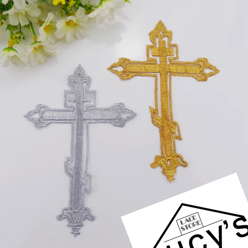 14.5x10CM 20 pieces/bag gold and silvery embroidered cross patches 2017 NEW Iron on
14.5x10CM 20 pieces/bag gold and silvery embroidered cross patches 2017 NEW Iron on