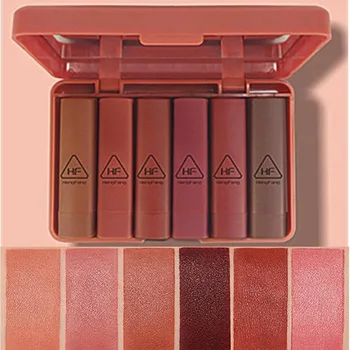 Maquiage 6 pcs/set Matte Lipstick Waterproof Lip Lipstick Long Set Makeup Kit Pigment hengfang Brand Velvet Wholesale
Maquiage 6 pcs/set Matte Lipstick Waterproof Lip Lipstick Long Set Makeup Kit Pigment hengfang Brand Velvet Wholesale