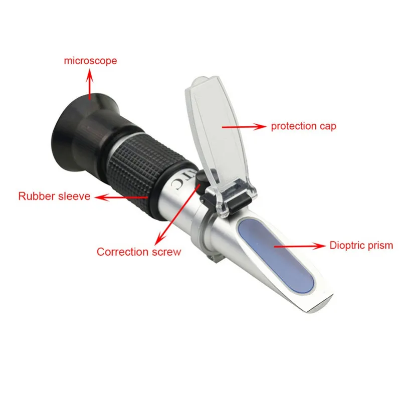 1 Set Bee Rearing For Hand Held Refractometer Beekeeping Tools Honey Detection Measuring Range 0-32% Sugar Prism Refractometer
