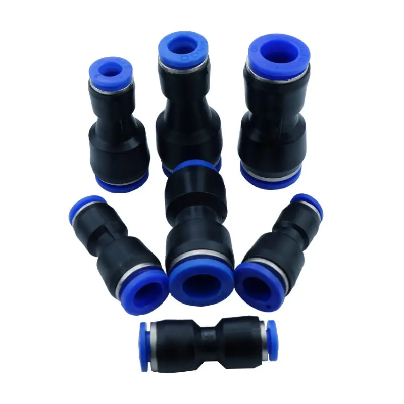 Straight Reducing Union Connector Pneumatic Air Push In Quick Reducer Fitting 6-4/8-4/8-6/10-6/10-8/12-6/12-10mm OD
Straight Reducing Union Connector Pneumatic Air Push In Quick Reducer Fitting 6-4/8-4/8-6/10-6/10-8/12-6/12-10mm OD