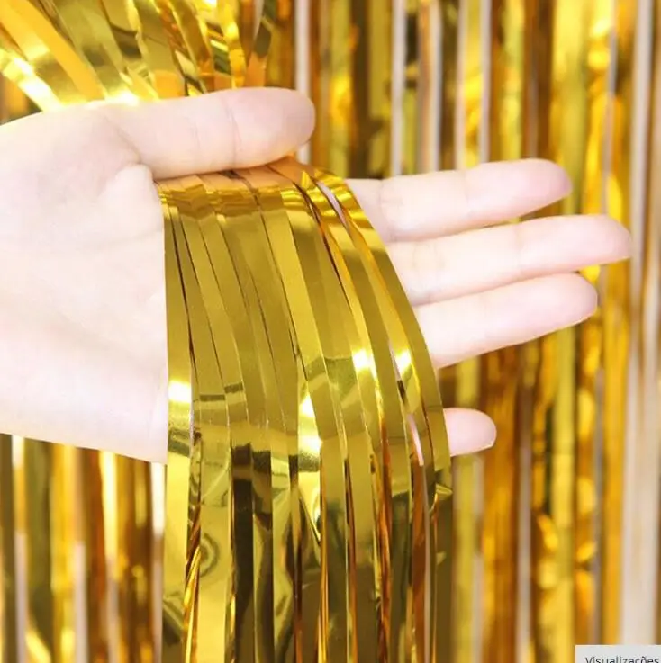 1x2 Meters Gold Confetti Long Foil Fringe Tinsel Curtain Tassel Garlands Wedding Photography Backdrop Birthday Party Decoration
1x2 Meters Gold Confetti Long Foil Fringe Tinsel Curtain Tassel Garlands Wedding Photography Backdrop Birthday Party Decoration