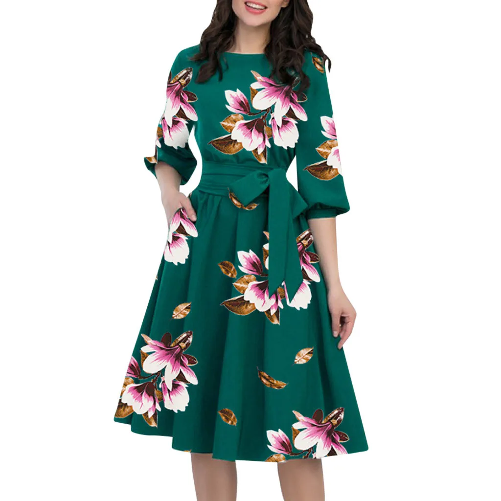 Plus Size party Dress Women Autumn Winter 2019 Floral Printed A-Line Formal Dress Women Elegant bandage Office Dress vestidos
Plus Size party Dress Women Autumn Winter 2019 Floral Printed A-Line Formal Dress Women Elegant bandage Office Dress vestidos