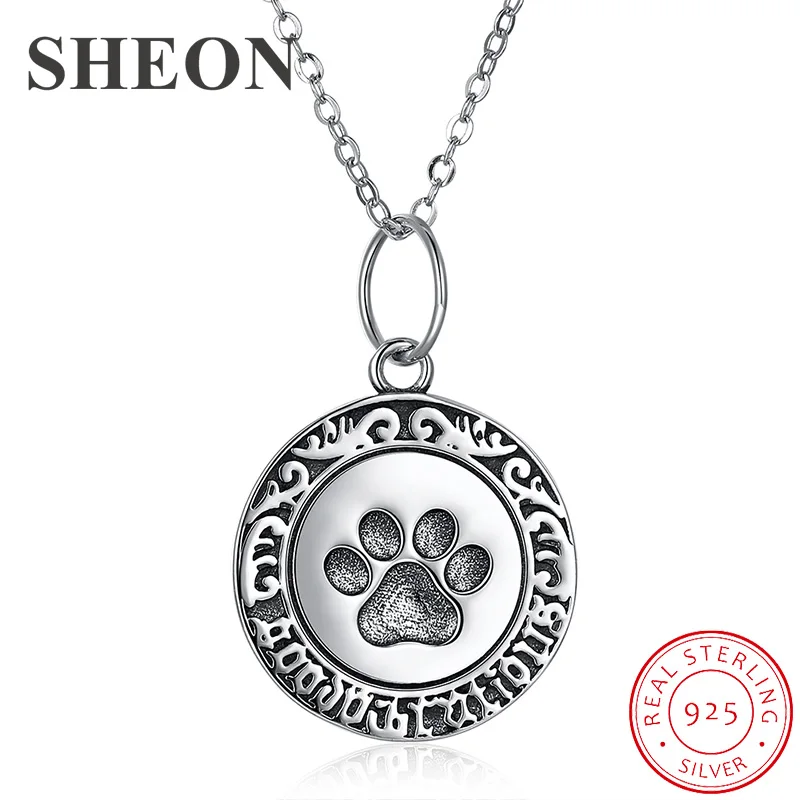 SHEON Authentic 925 sterling silver Cute Animal Footprints Dog Cat Footprints Paw Necklaces & Pendants Women Silver Jewelry
SHEON Authentic 925 sterling silver Cute Animal Footprints Dog Cat Footprints Paw Necklaces & Pendants Women Silver Jewelry