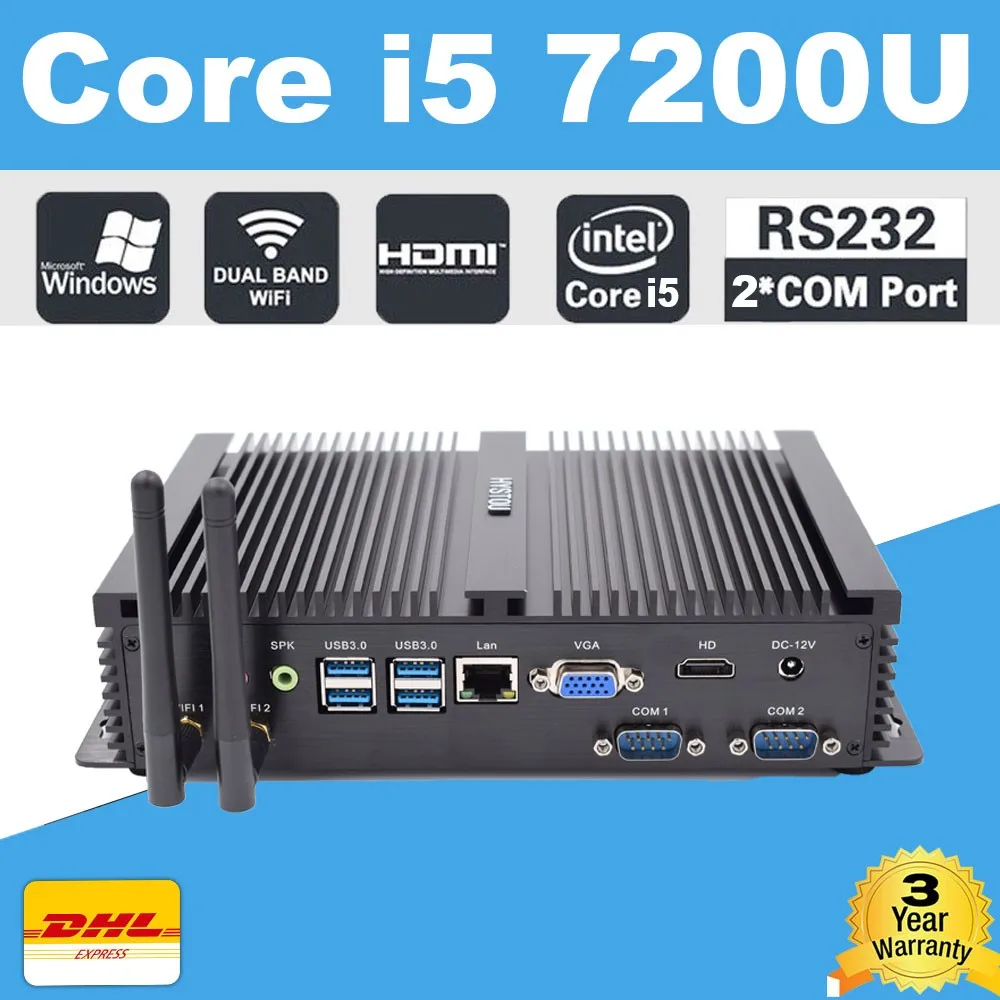 Core i5 7200U Mini PC 4K Ultra HD 3D Blu Ray Mini PC Windows 10 8GB RAM USB 3.0 Minipc Linux Fanless Core i3 6006U mini pc DDR4L (2)
