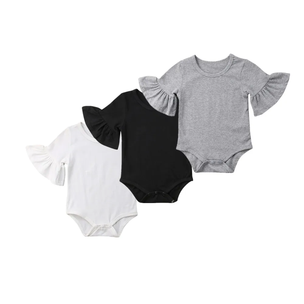 2018 Cute Newborn Baby Girl Floral Clothes Solid Bodysuit Long Flare Sleeves Jumpsuit Cotton Outfits Casual Sunsuit
2018 Cute Newborn Baby Girl Floral Clothes Solid Bodysuit Long Flare Sleeves Jumpsuit Cotton Outfits Casual Sunsuit
