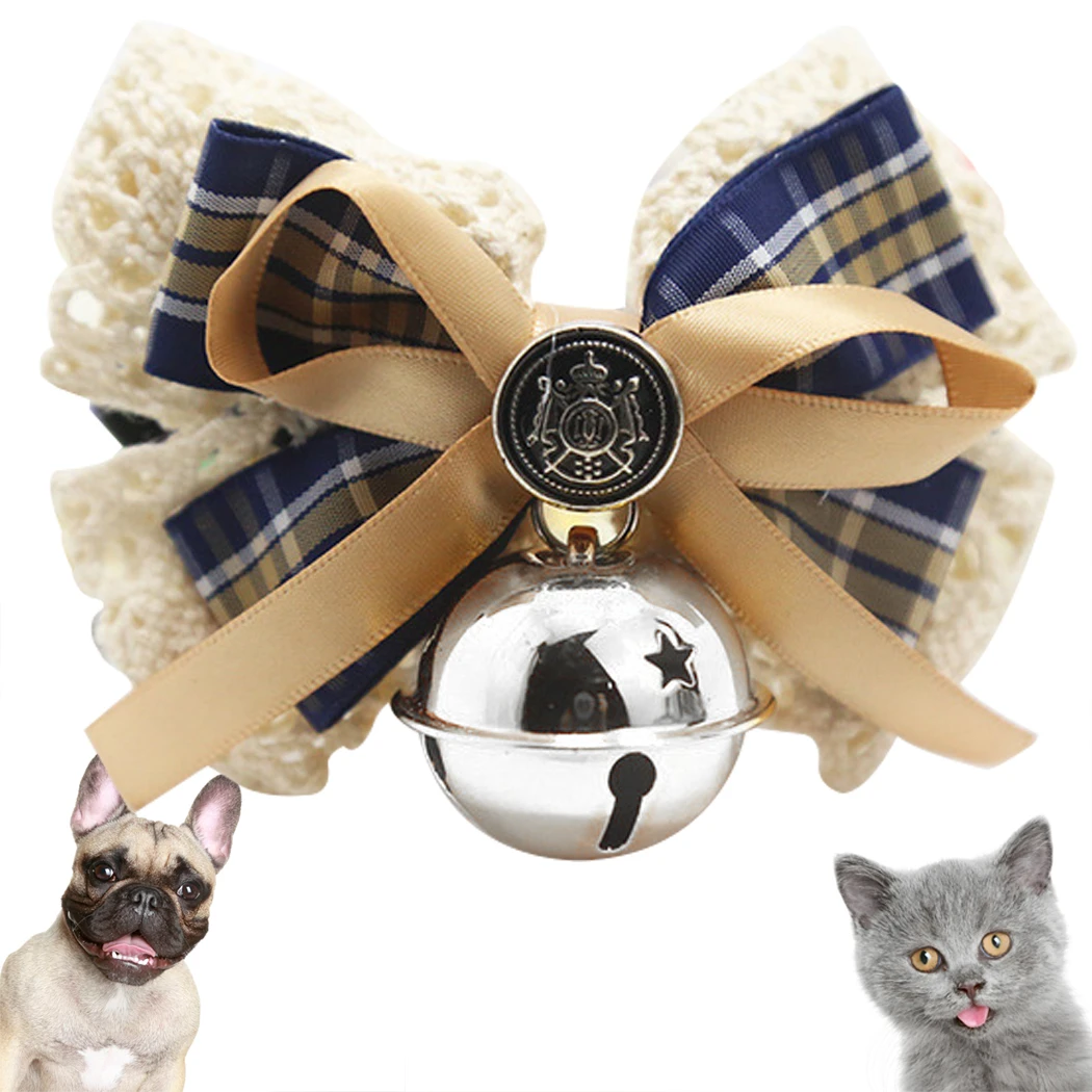 Cute Pets Cat Dogs Adjustable Collar Leather Bowtie Necktie Plaid Lace Bowknot with Bell for Wedding Party Cat Dog Grooming Tie
Cute Pets Cat Dogs Adjustable Collar Leather Bowtie Necktie Plaid Lace Bowknot with Bell for Wedding Party Cat Dog Grooming Tie