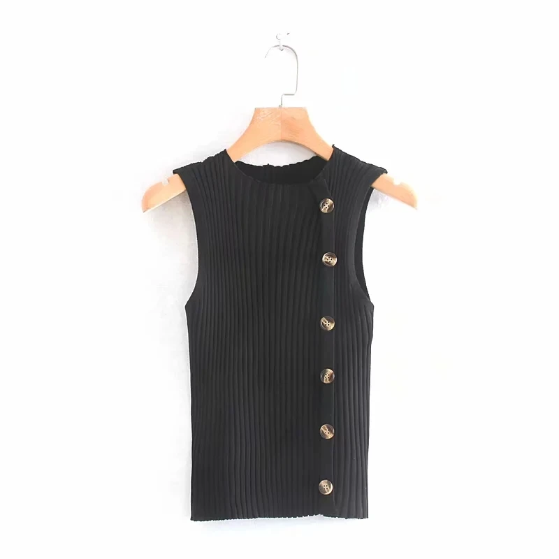 Klacwaya Women Sexy Knitted Button Tank Tops Gold Thread Top Vest Summer Camisole Women White Tank Top Femme T shirt
Klacwaya Women Sexy Knitted Button Tank Tops Gold Thread Top Vest Summer Camisole Women White Tank Top Femme T shirt