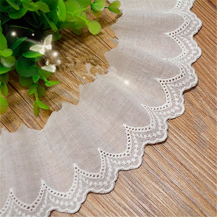 14Yards/lot Width 6.5 Cm White100% Cotton Embroidered Lace Fabrics, Women's Clothing Diy Lace Trim, Free Shipping RS440
14Yards/lot Width 6.5 Cm White100% Cotton Embroidered Lace Fabrics, Women's Clothing Diy Lace Trim, Free Shipping RS440