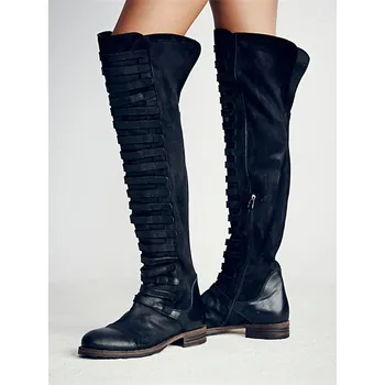 EMMA KING New Vintage Style Winter Knee High Boots Women Botines De Mujer Round Toe Low Heels Side Zipper Narrow Band Long Boots
EMMA KING New Vintage Style Winter Knee High Boots Women Botines De Mujer Round Toe Low Heels Side Zipper Narrow Band Long Boots