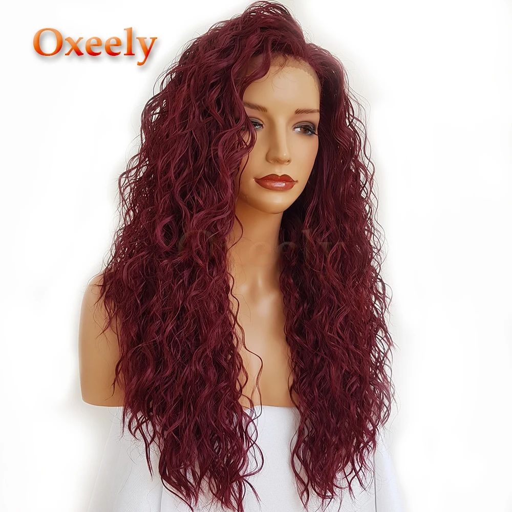 Oxeely 180% Long Hair Synthetic Lace Front Wig Loose Deep Curly Wigs Burg Color Free Parting Baby Hair Glueless Heat Resistant
Oxeely 180% Long Hair Synthetic Lace Front Wig Loose Deep Curly Wigs Burg Color Free Parting Baby Hair Glueless Heat Resistant