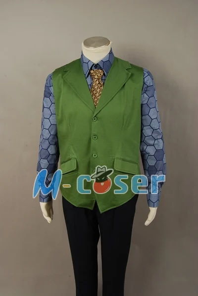 Batman The Dark Knight Joker Hexagon Style Green Vest Blue Shirt Tie Movie Halloween Cosplay Costume For Adult Men
Batman The Dark Knight Joker Hexagon Style Green Vest Blue Shirt Tie Movie Halloween Cosplay Costume For Adult Men